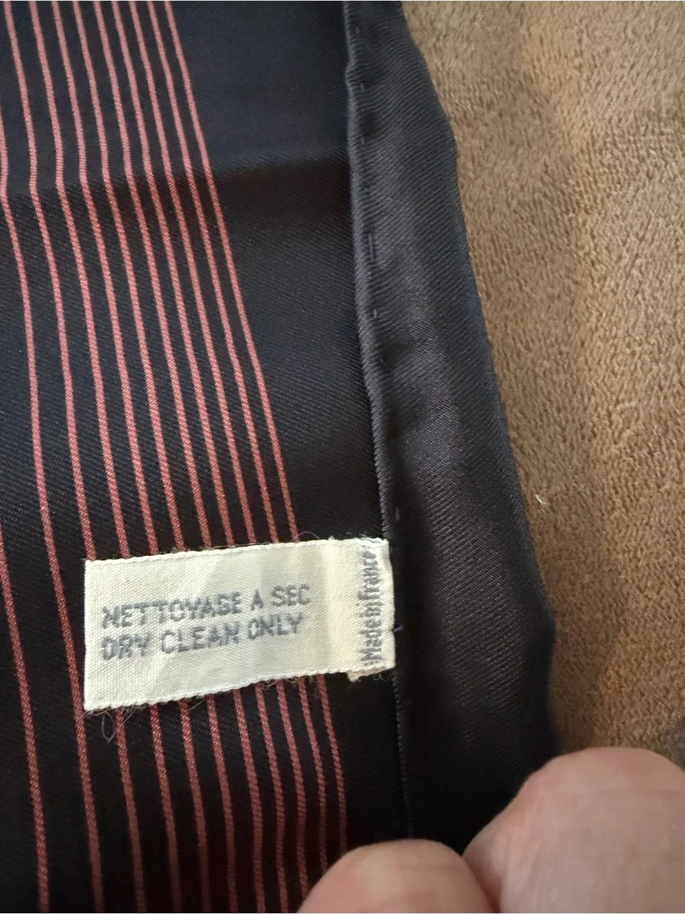 EUC- Christian Dior black and rose square silk scarf